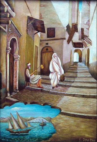 Ζωγραφική με τίτλο "Ouverture" από Redha Chikh Bled, Αυθεντικά έργα τέχνης