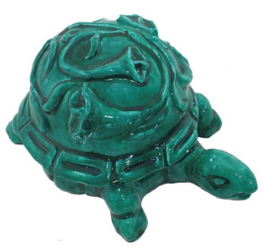 Sculptuur getiteld "Tartaruga Verde" door Rafael Carvalho, Origineel Kunstwerk, pigmenten