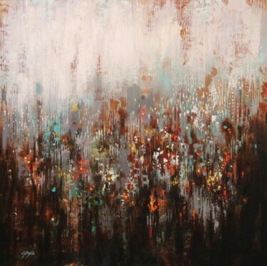 Картина под названием "urban Forest 14" - Chin H Shin, Подлинное произведение искусства, Масло Установлен на Деревянная рама…