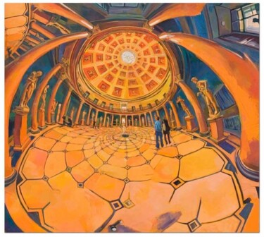 Peinture intitulée "Dome" par Chin Kong Yee, Œuvre d'art originale