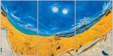 Painting titled "cerulean skies" by Chin Kong Yee, Original Artwork