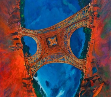 Peinture intitulée "Eiffel" par Chin Kong Yee, Œuvre d'art originale