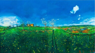 Peinture intitulée "La Forge in spring" par Chin Kong Yee, Œuvre d'art originale, Huile