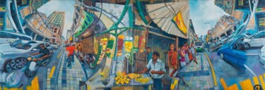 Peinture intitulée "Jalan Tun H.S lee-I…" par Chin Kong Yee, Œuvre d'art originale