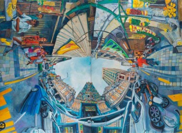 Painting titled "Jalan Tun H.S lee-I…" by Chin Kong Yee, Original Artwork