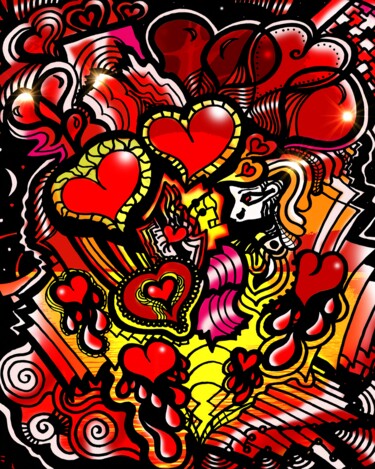 Digitale Kunst mit dem Titel "Always Love" von China Alicia Rivera, Original-Kunstwerk, Digitale Malerei