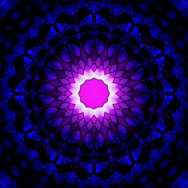 Digitale Kunst mit dem Titel "Prayer Space Mandala" von China Alicia Rivera, Original-Kunstwerk, 2D digitale Arbeit