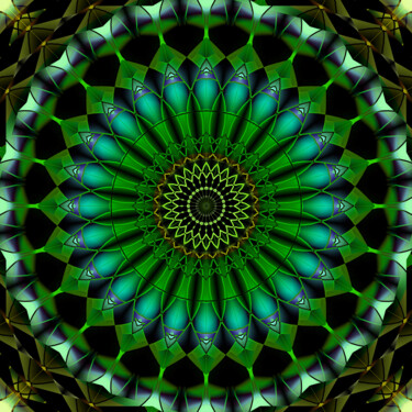 Digitale Kunst getiteld "Evergrow Mandala" door China Alicia Rivera, Origineel Kunstwerk, 2D Digital Work