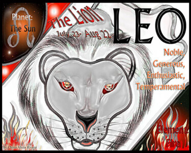 Digital Arts titled "Leo 001" by China Alicia Rivera, Original Artwork, 2D Digital Work