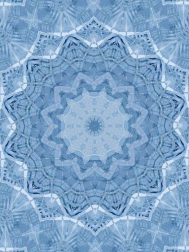 Digital Arts titled "Blue Design 0009" by China Alicia Rivera, Original Artwork, 2D Digital Work