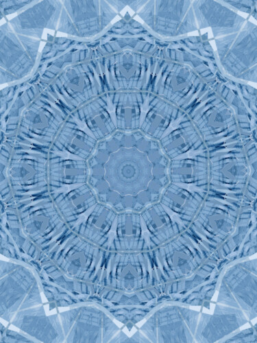 Digitale Kunst getiteld "Blue Design 0010" door China Alicia Rivera, Origineel Kunstwerk, 2D Digital Work