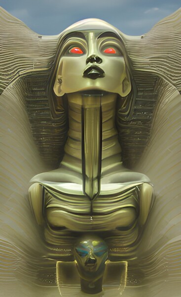 Digitale Kunst mit dem Titel "Avyanna The Sphinx,…" von China Alicia Rivera, Original-Kunstwerk, Digitale Malerei