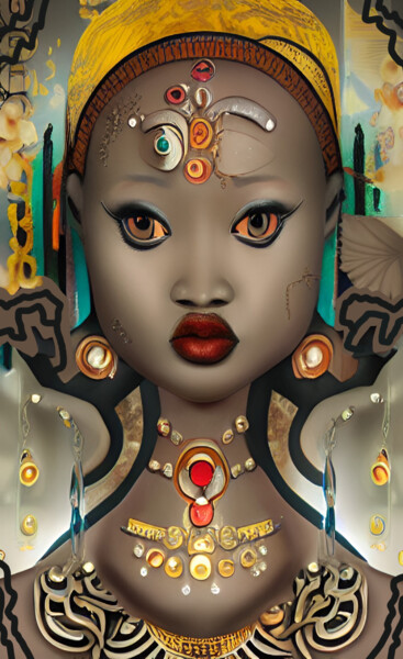 Digital Arts titled "Shandi" by China Alicia Rivera, Original Artwork, Digital Painting