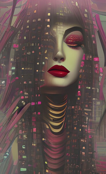 Digitale Kunst mit dem Titel "Fashion Matrix, Fas…" von China Alicia Rivera, Original-Kunstwerk, Digitale Malerei