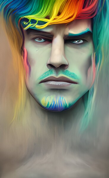 Digital Arts titled "Brent East" by China Alicia Rivera, Original Artwork, Digital Painting