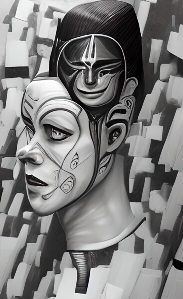 Цифровое искусство под названием "Jokers Wild" - China Alicia Rivera, Подлинное произведение искусства, Цифровая живопись