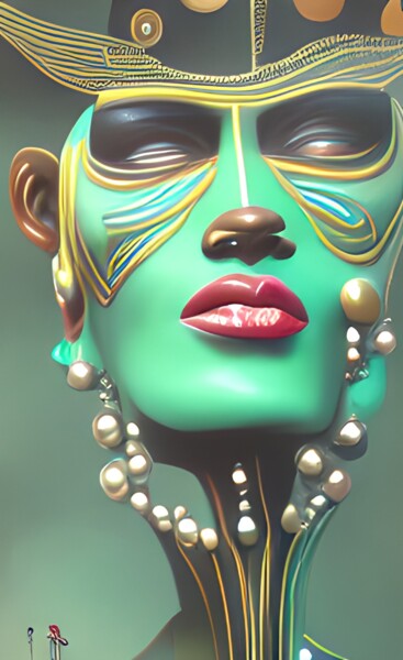Digitale Kunst mit dem Titel "Pearl" von China Alicia Rivera, Original-Kunstwerk, Digitale Malerei