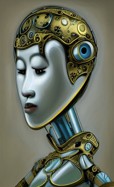 Digitale Kunst mit dem Titel "The Watcher" von China Alicia Rivera, Original-Kunstwerk, Digitale Malerei