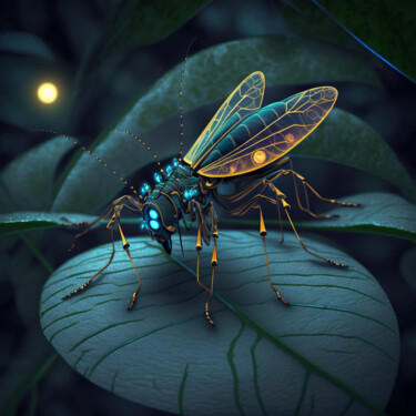 Arte digital titulada "Gmo Mosquito" por China Alicia Rivera, Obra de arte original, Imagen generada por IA
