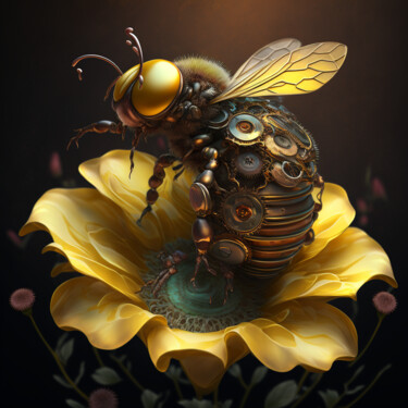 Digital Arts titled "Gmo Bee" by China Alicia Rivera, Original Artwork, AI generated image
