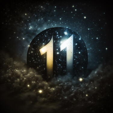 Digital Arts titled "Number 11" by China Alicia Rivera, Original Artwork, AI generated image