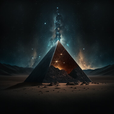 Digital Arts με τίτλο "Visionary Pyramid" από China Alicia Rivera, Αυθεντικά έργα τέχνης, Εικόνα που δημιουργήθηκε με AI