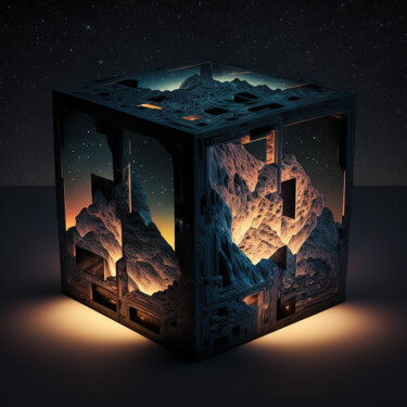 Digital Arts titled "Rubik’s Cube (1)" by China Alicia Rivera, Original Artwork, AI generated image