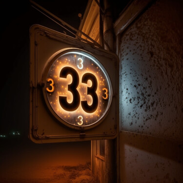 Digital Arts titled "Number 33 (4)" by China Alicia Rivera, Original Artwork, AI generated image