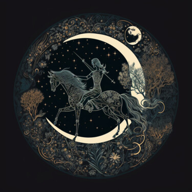 数字艺术 标题为“Sagittarius (2)” 由China Alicia Rivera, 原创艺术品, AI生成的图像