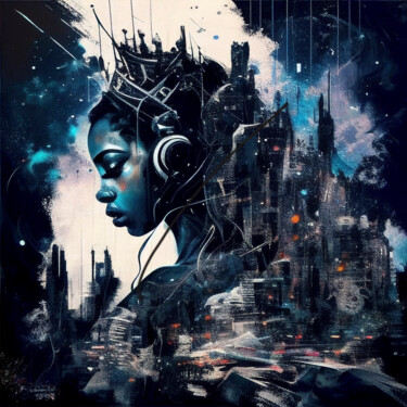 Цифровое искусство под названием "City Limits" - China Alicia Rivera, Подлинное произведение искусства, Изображение, сгенери…