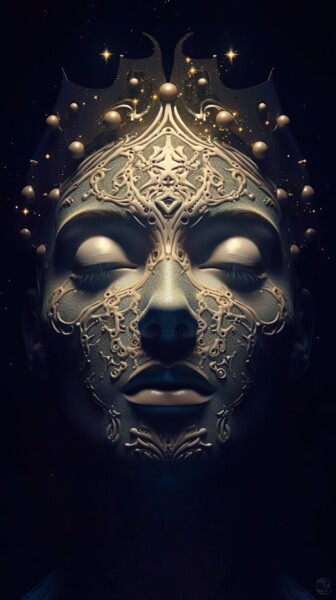 Digital Arts titled "Crowned Empress" by China Alicia Rivera, Original Artwork, Digital Painting