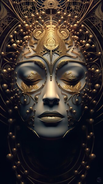 Arte digitale intitolato "Celestial One" da China Alicia Rivera, Opera d'arte originale, Immagine generata dall'IA