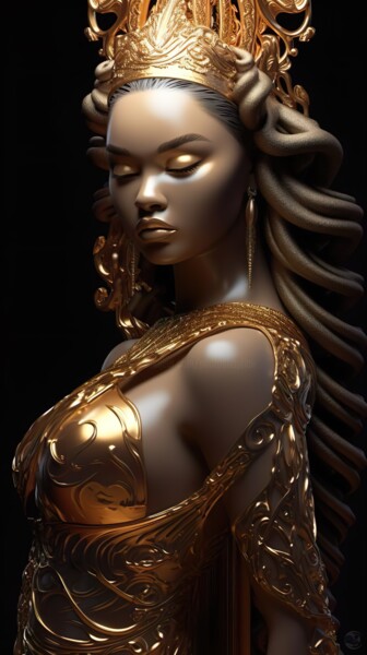 Arte digital titulada "Jalissa Goddess" por China Alicia Rivera, Obra de arte original, Pintura Digital