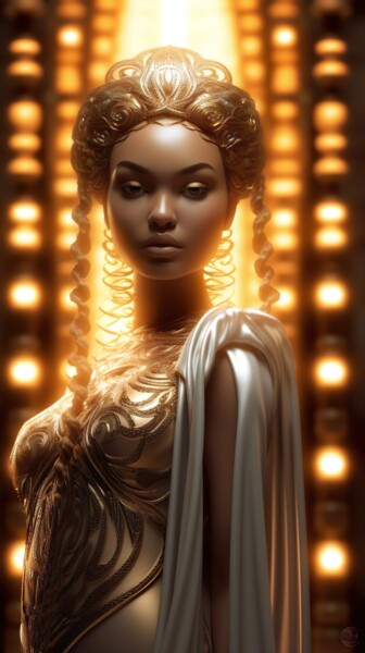 Digital Arts titled "Princess Armani" by China Alicia Rivera, Original Artwork, AI generated image