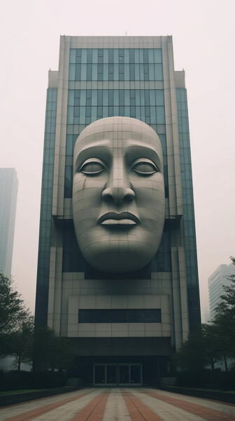 Arte digitale intitolato "Quantum Mind Buildi…" da China Alicia Rivera, Opera d'arte originale, Immagine generata dall'IA