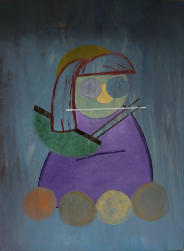Malerei mit dem Titel "The High Priestess…" von Chincoã, Original-Kunstwerk, Acryl