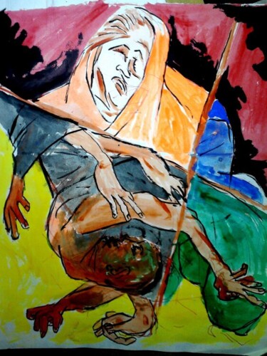 Peinture intitulée "Bhopal Disaster Ser…" par Chinmaya Br, Œuvre d'art originale, Huile