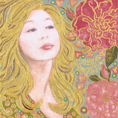 Pintura titulada "I WISH YOUR HAPPINE…" por Chiori Ohnaka, Obra de arte original, Pigmentos Montado en artwork_cat.