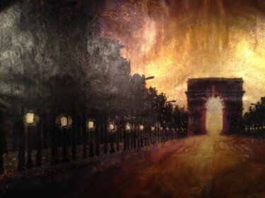 Ζωγραφική με τίτλο "Arc de triomphe au…" από Chiori Ohnaka, Αυθεντικά έργα τέχνης, Ακρυλικό