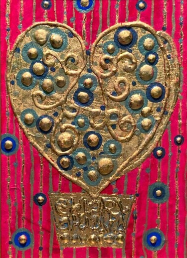 Painting titled "LOVE" by Chiori Ohnaka, Original Artwork, Pigments Mounted on artwork_cat.