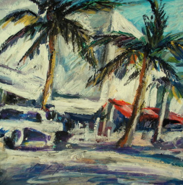 Peinture intitulée "Miami beach" par Atelier   N N  : Original Art Prints By , Œuvre d'art originale, Acrylique