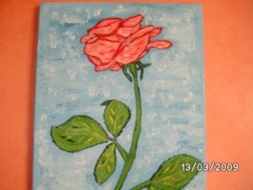 Peinture intitulée "une rose nommee ann…" par Nathy, Œuvre d'art originale