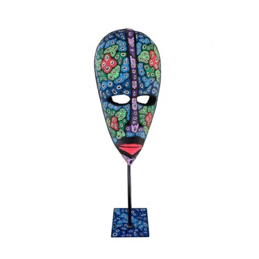 Sculpture intitulée "Lagoon Mask" par Chiron Deal, Œuvre d'art originale, Marqueur