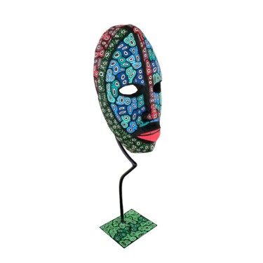 Sculpture intitulée "Forest Mask" par Chiron Deal, Œuvre d'art originale, Marqueur