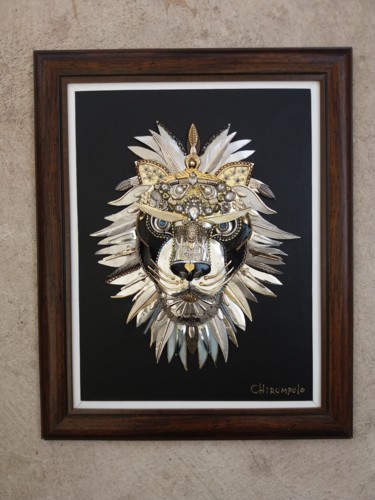 Escultura intitulada "leão" por Chirumpa, Obras de arte originais, Metais