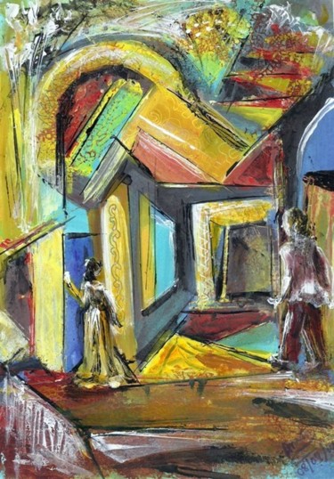 Painting titled "untitled 7" by Anita Sanyal, Original Artwork, Oil