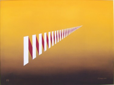 J11051 Opostos Pintura intitulada "J11051 Opostos" por Chjapp, Obras de arte originais, Óleo