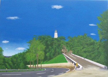 Peinture intitulée "J12055 Highway Monu…" par Chjapp, Œuvre d'art originale, Acrylique Monté sur Châssis en bois