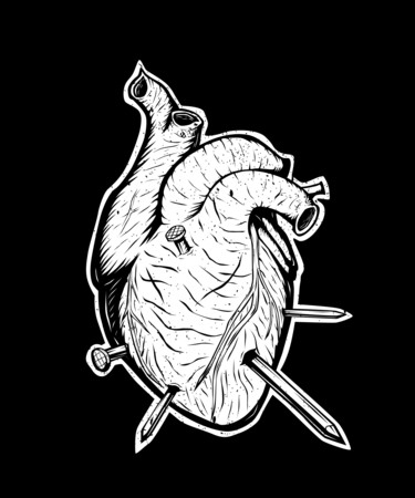 Цифровое искусство под названием "Wounded heart" - Николай Чайко, Подлинное произведение искусства, 2D Цифровая Работа