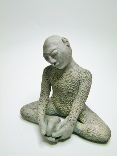 Sculpture titled "Méditation zen" by Chloé Bercovici, Original Artwork, Ceramics